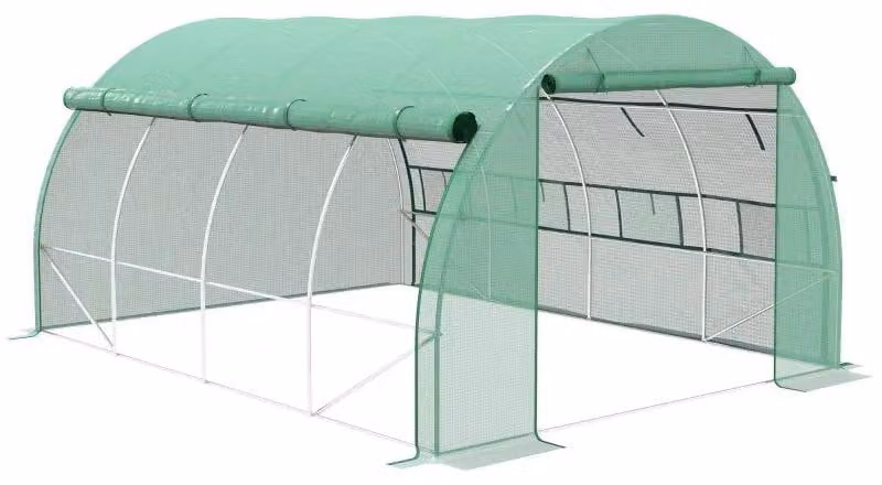 Serra a tunnel – Serra accessibile con pareti scorrevoli | Colore: Verde | Dimensioni: 300x397x200 cm
