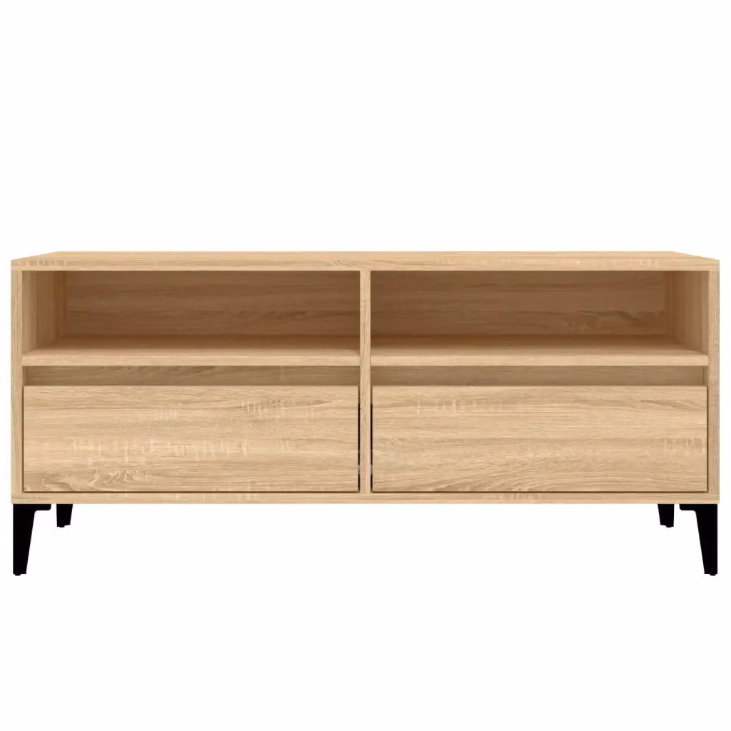 Mobile porta TV classico HELLOSHOP26 in legno composito rovere Sonoma color marrone L/P/H: 100 x 34,5 x 44,5 cm – 2