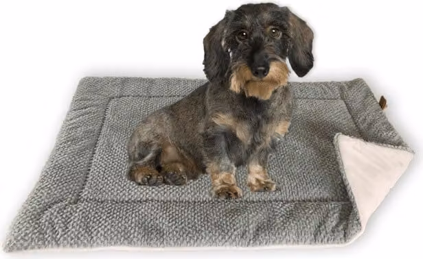 Coperta per cani FLUFFINO® grigio (taglia S/ 73x45cm) Soffice, morbida e lavabile