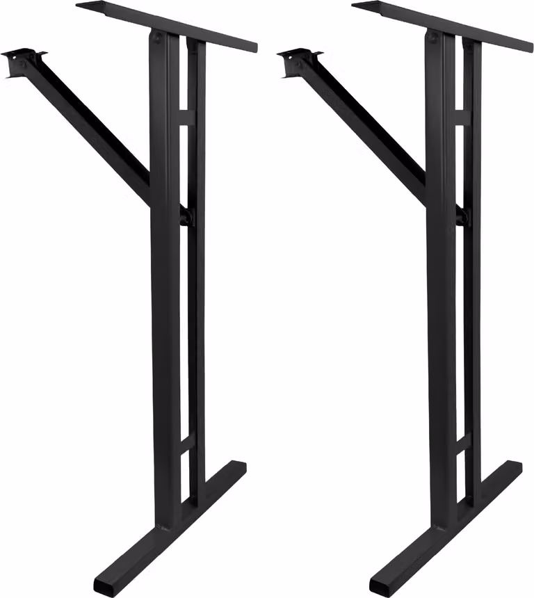 Natural Goods Berlin, set per tenda da birra fai da te, telaio per tavolo pieghevole, telaio per panca, set per tendone, inossidabile, 2 pezzi, H70 x L42cm - tavolo, nero