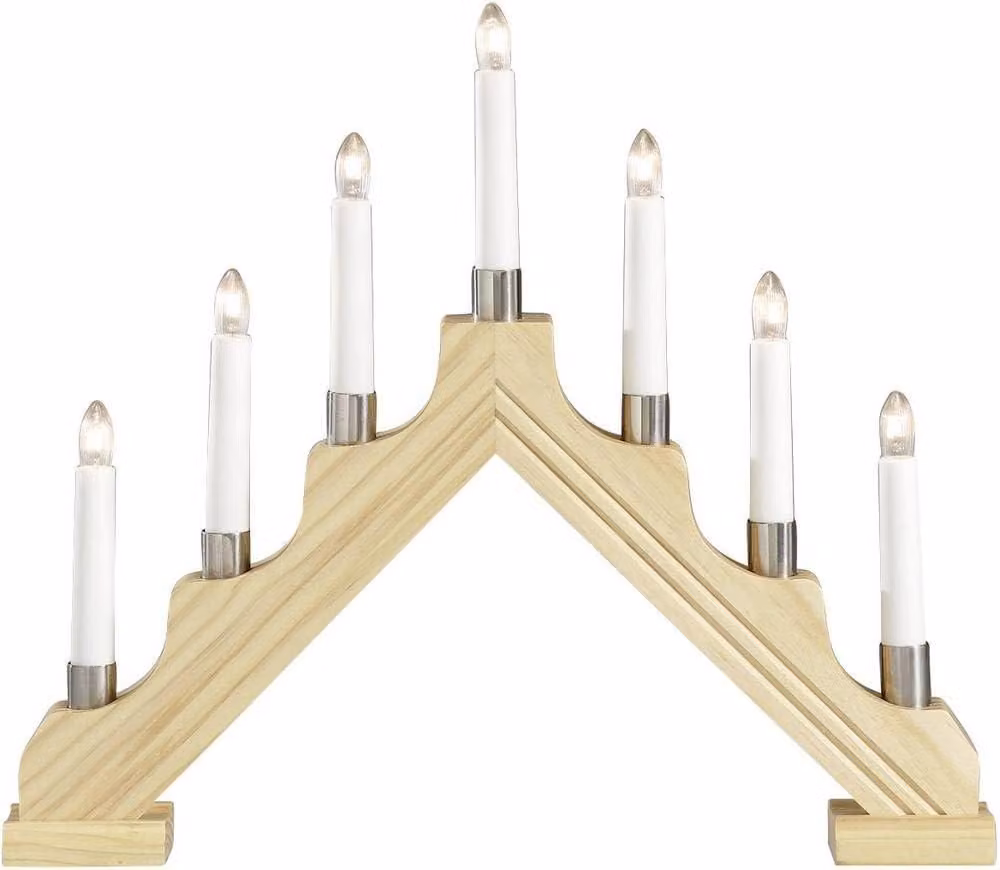 Lampadario in legno, 7 luci, 230 V, stile naturale, per interni