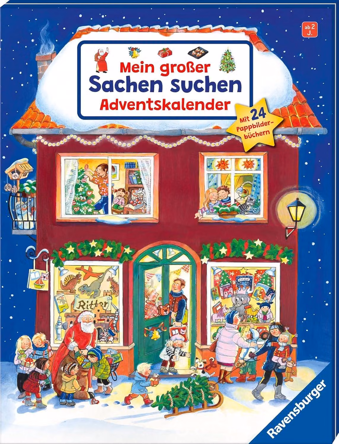 Calendario dell'Avvento: con 24 libri illustrati in cartoncino