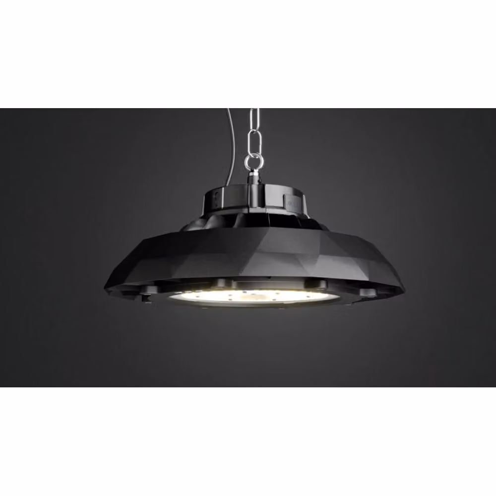 Lampada a LED industriale UFO LENS DALI 100W nera con tecnologia dimmable e protezione IP65/IK10 – 2