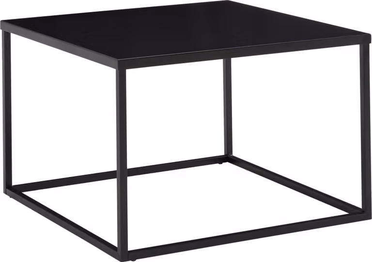 Tavolino da salotto 60x60x40 cm industriale in metallo nero | Wohnling