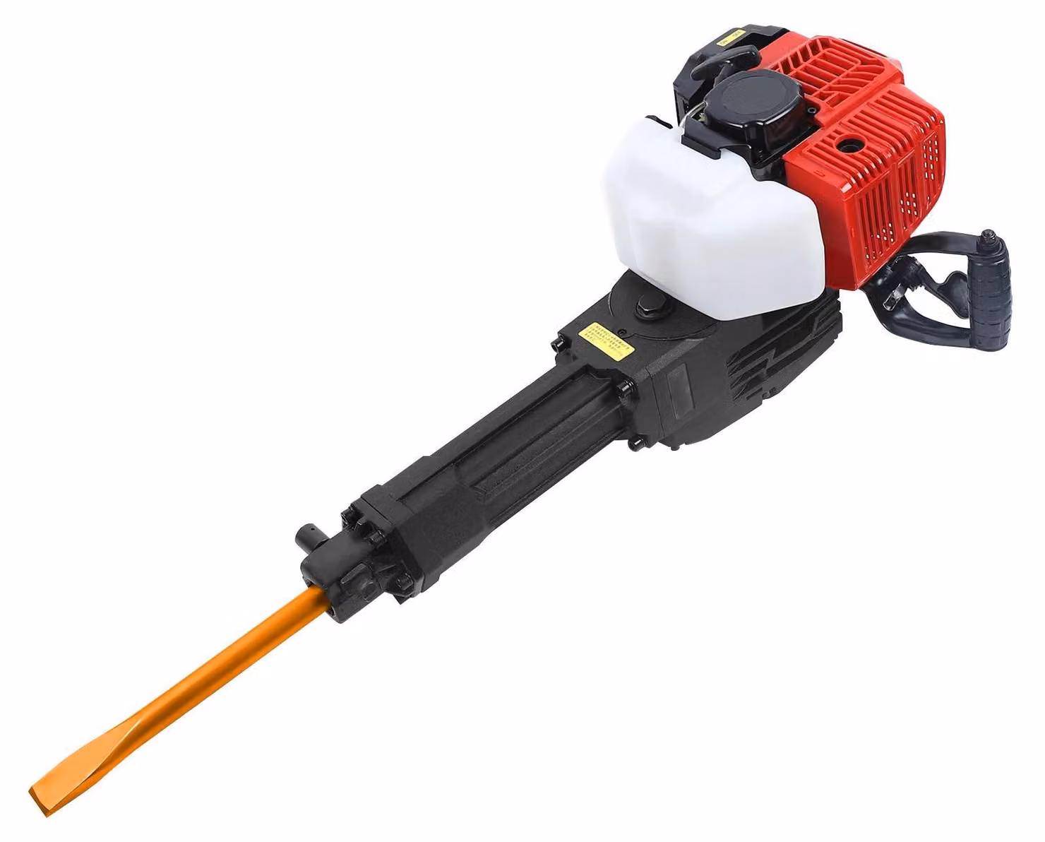 Trapano per roccia da 52cc - Martello demolitore a benzina - Motore a 2 tempi - Potenza: 1900W - Adatto per cemento e roccia - Avviamento manuale - Colore: nero