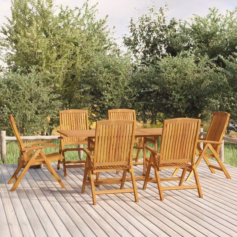 Maison Exclusive - Set da Pranzo da Giardino 7 pz in Legno Massello di Teak
