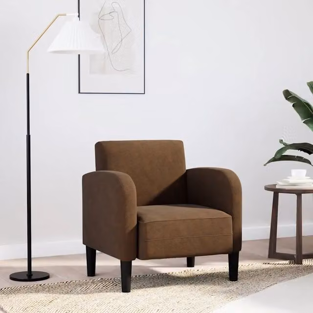 Poltrona Relax Design Mania in Similpelle Marrone con Braccioli – 1