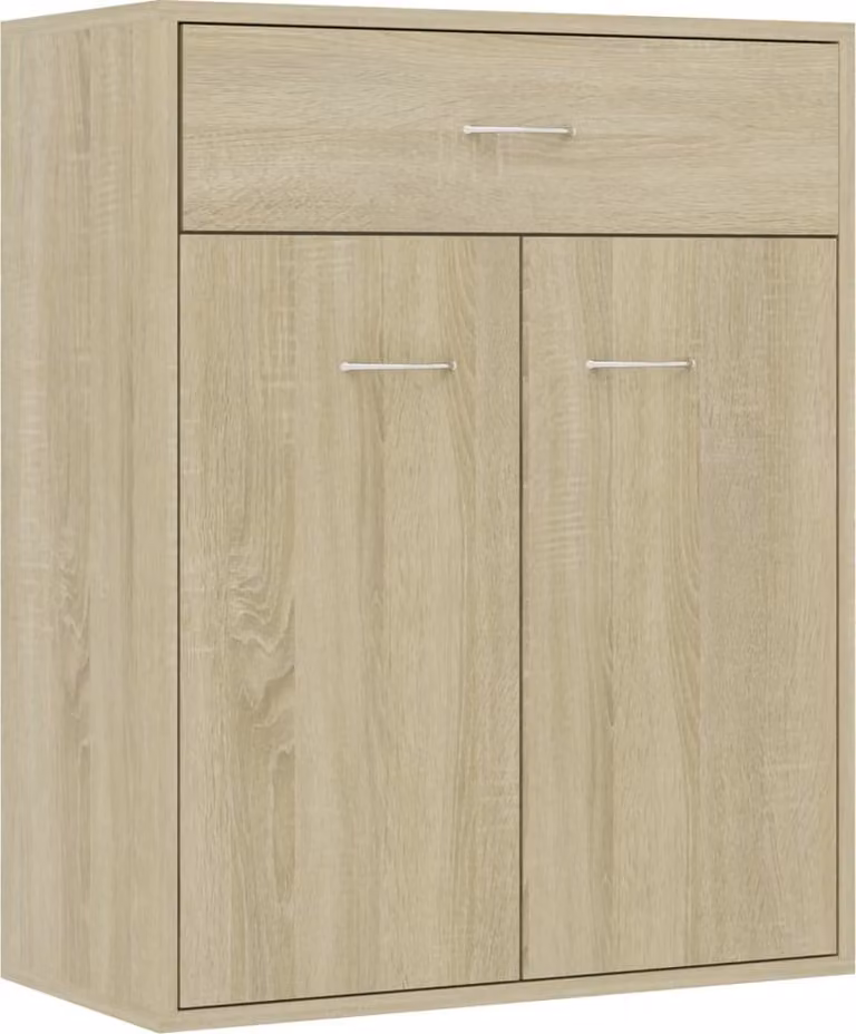 Credenza Rovere Sonoma 60x30x75 cm in Legno Multistrato