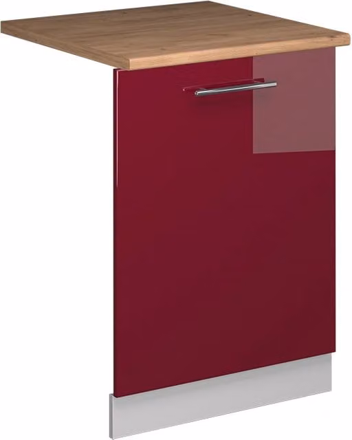 Pannello frontale per lavastoviglie Fame-Line Vicco colore Bordeaux lucido e Bianco, Larghezza: 60 cm