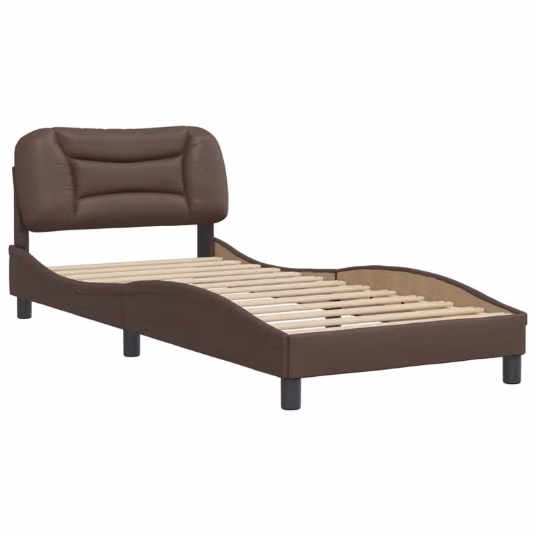 Giroletto senza Materasso Hvar Marrone 90x200 cm in Pelle finta