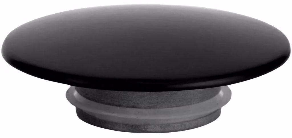 CERANO - Coperchio per scarico circolare click-clack in marmo fuso - nero opaco