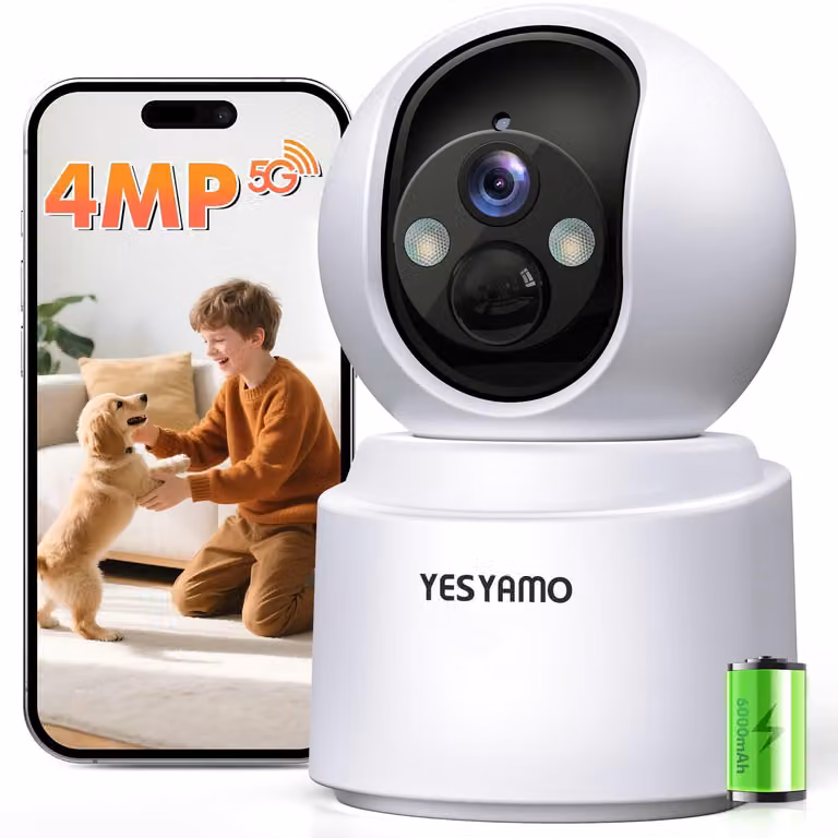 Telecamera interna wireless - Risoluzione 2,5K 4MP - Rotazione a 360° - Visione notturna a colori
