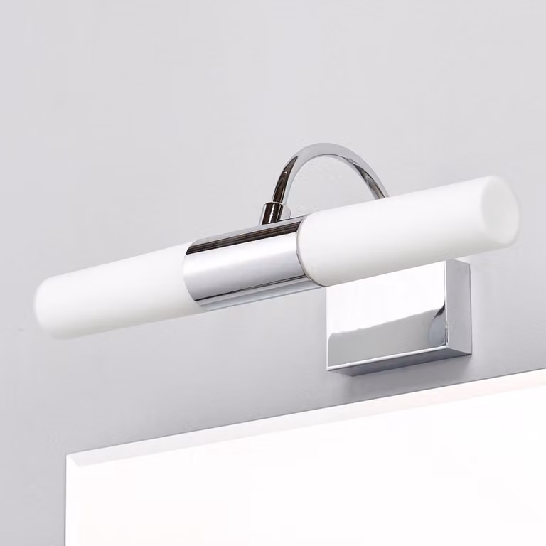 Applique da parete Devran Lindby, dimmerabile, Cromo / Argento, Bagno, Metallo, Moderno, Applique