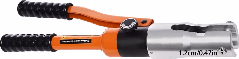 Pinze a crimpare, design idraulico, con stampi multipli, arancione