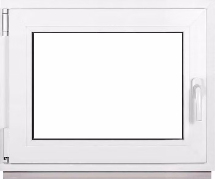 Finestra per cantina Framex Finestra in PVC Bianco Larghezza x altezza 70 x 50 cm (700 x 500 mm) 3 vetri (32 mm) Anta e ribalta DIN Sinistra - Premium
