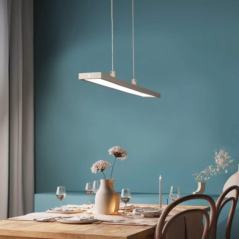 FISCHER & HONSEL Lampada a sospensione Marlo, dimmerabile, Crema / Ambra, Soggiorno / Sala da pranzo, Metallo, Moderno, Lampada a sospensione