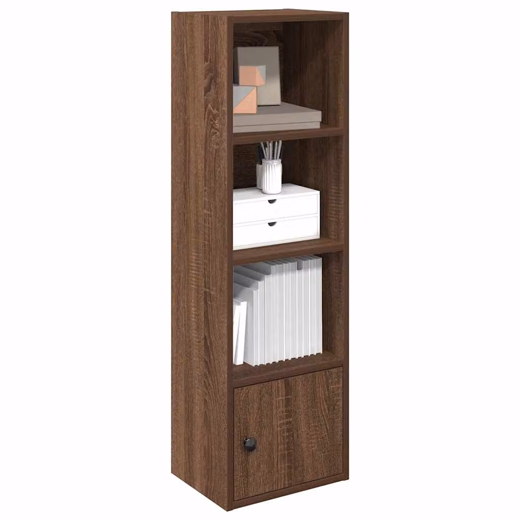 Libreria moderna vidaXL in legno multistrato e MDF, colore marrone, L: 31 cm, P: 24 cm, H: 102 cm