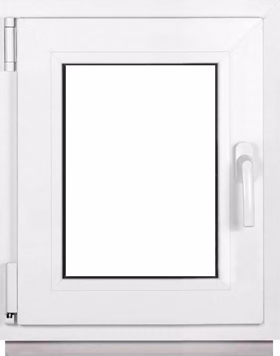 Finestra Framex per cantina piccola finestra bianca larghezza x altezza 45 x 50 cm (450 x 500 mm) doppia (32 mm) rotazione/inclinazione DIN sinistra - Premium - Tutte le misure