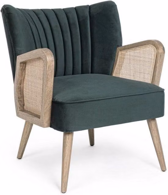 Poltrona Virna Verde in Legno