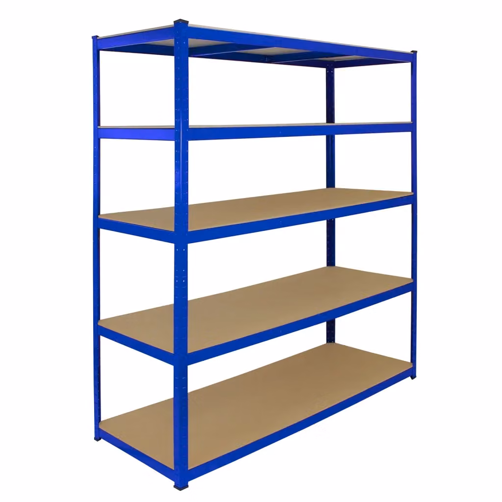 Set di 5 Scaffali Monster Racking in Acciaio Blu per Magazzino e Box, L: 160 cm, H: 180 cm, P: 60 cm – 2