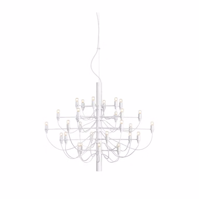 Flos - 2097/30 (clear bulbs) - Lampada a sospensione - Bianco Opaco