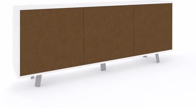 Mobile Soggiorno Madia 3 Ante 177x41x74 cm Ossido Bianco e Ruggine