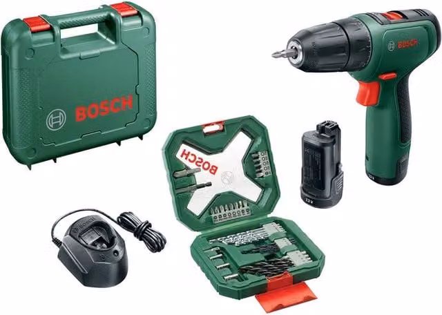 Trapano Bosch Easydrill 1200 con 2 batterie ricaricabili da 1,5 Ah, Verde
