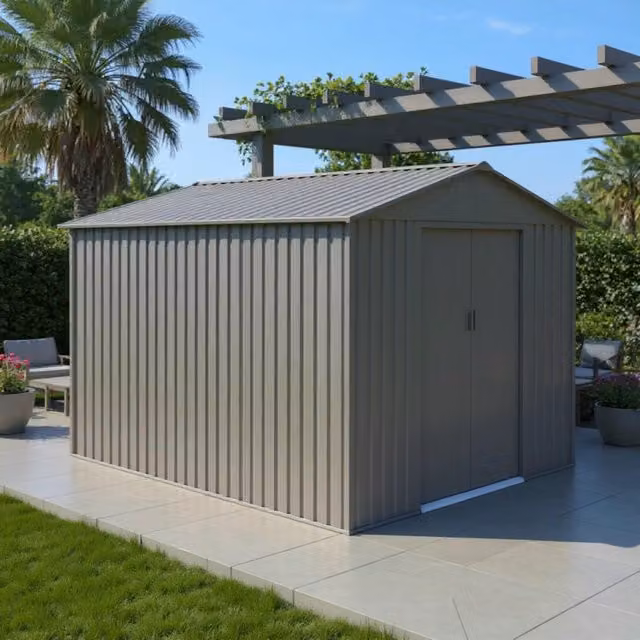 Casetta da giardino in metallo – MJ 8 x 10 - 7,9 m² - Antracite