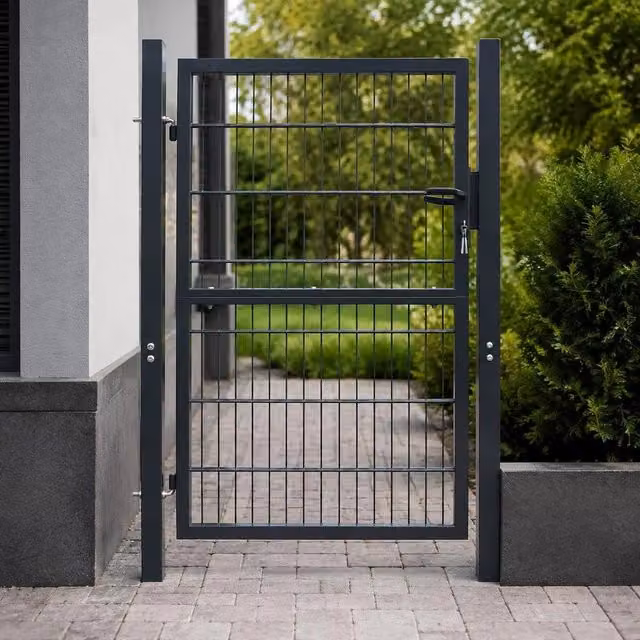 2D Fence Gate (single Gate) Anthracite Grey 106x170 Cm