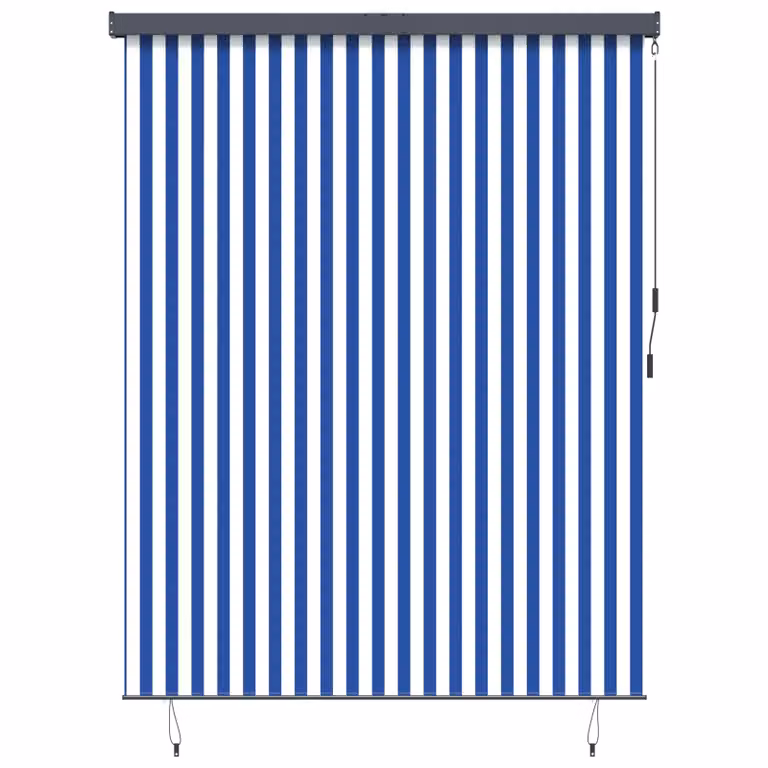 vidaXL Tenda a rullo Blu e Bianco in Poliestere e Alluminio L: 200 cm, H: 250 cm