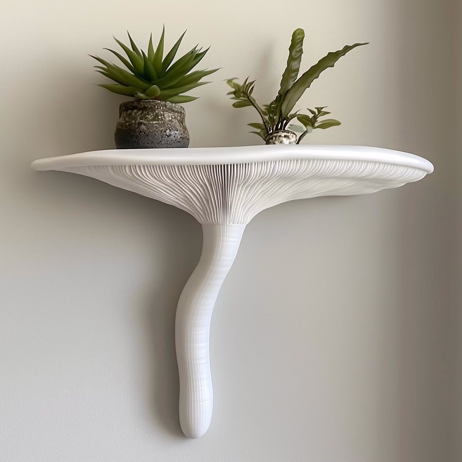 Decords - Scaffale a parete 3D, design moderno a forma di fungo, 21 cm