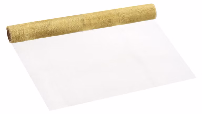 Rotolo di rete metallica in ottone, dimensioni 30 cm x 1 metro, maglia 40, colore giallo