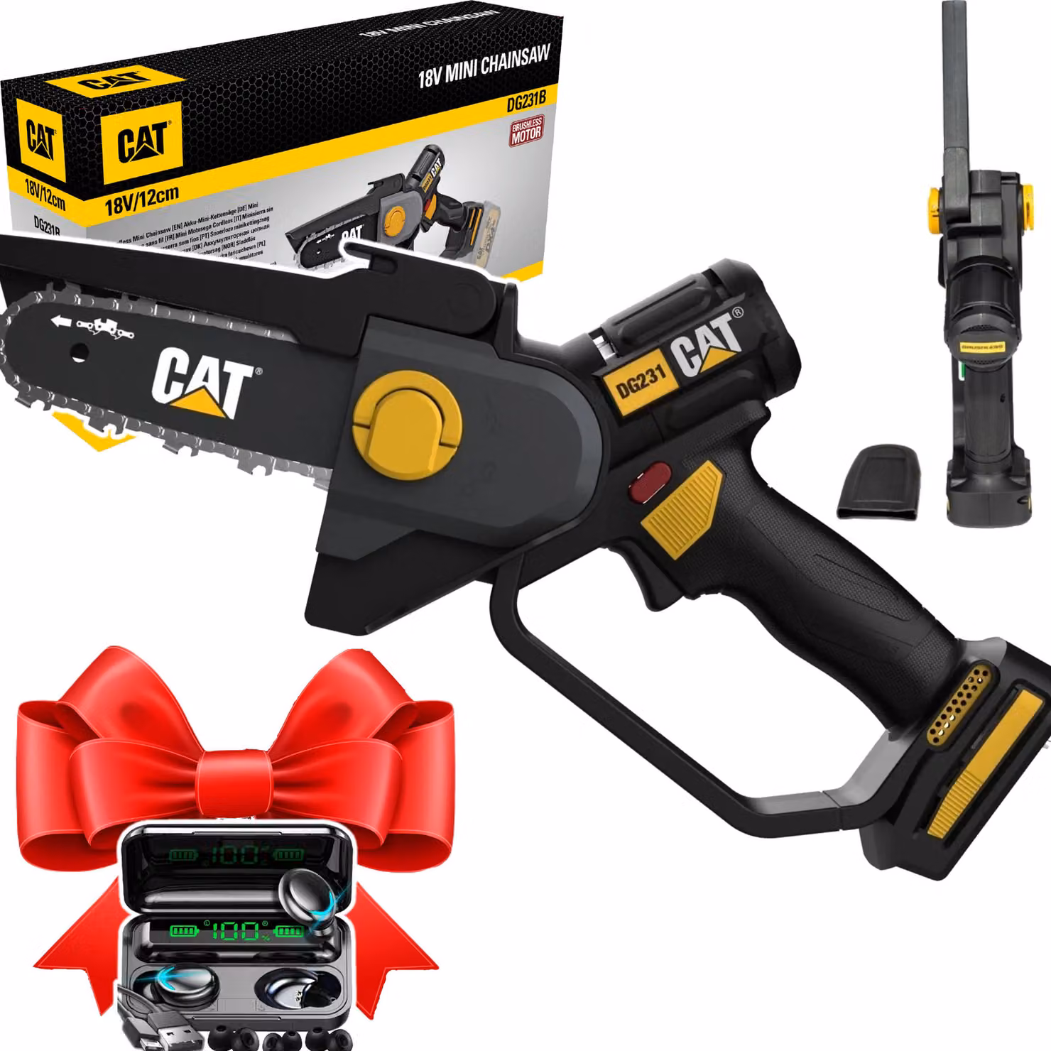 DG231B CAT 18V Mini motosega senza fili brushless da 12 cm