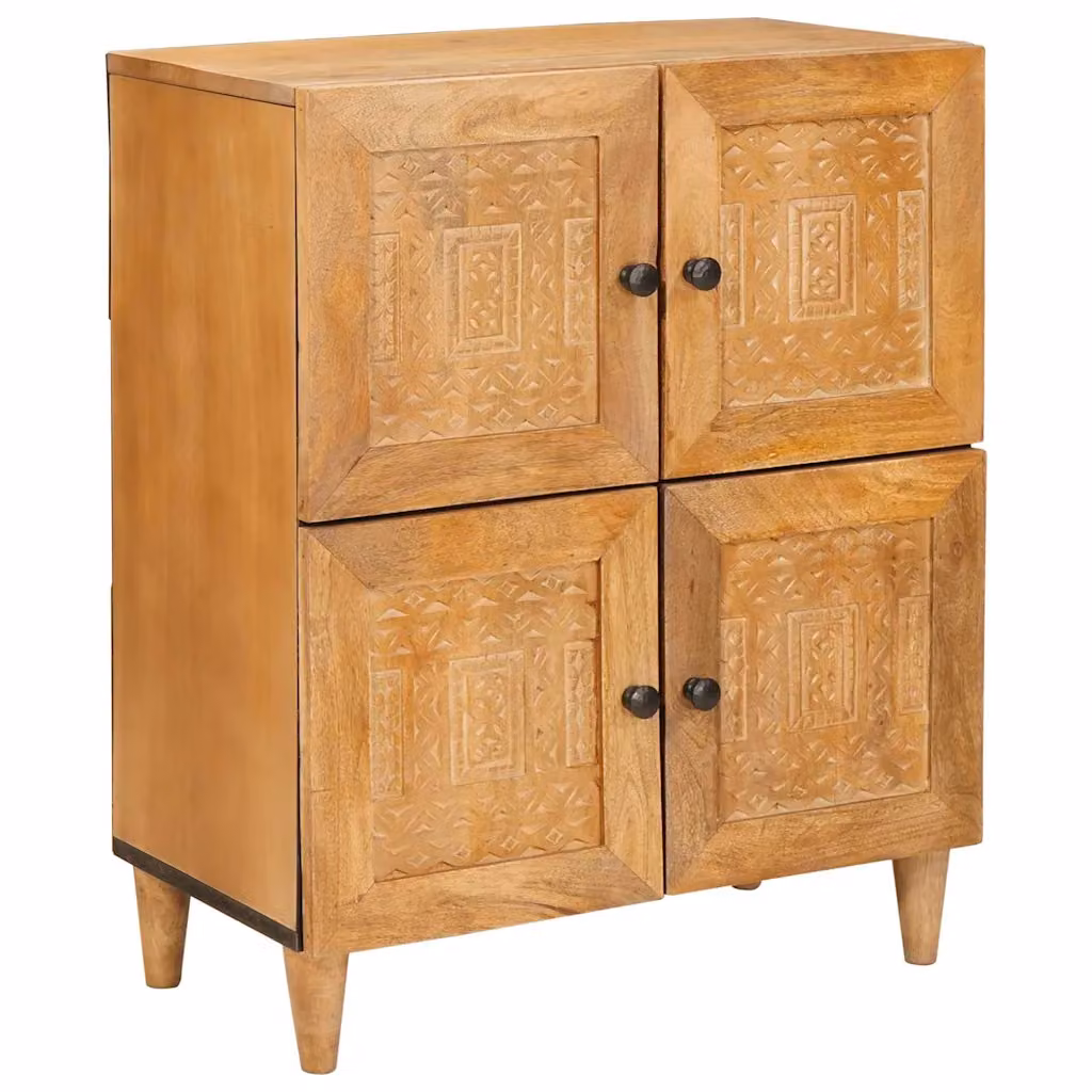 Credenza moderna vidaXL in legno di mango massello marrone L: 60 cm, P: 33 cm, H: 75 cm