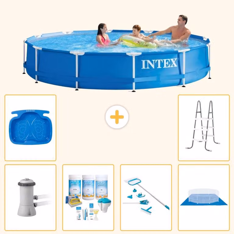 Piscina autoportante rettangolare - 366x76 cm - 7 pezzi - Modello S21032