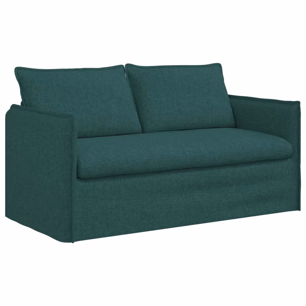 vidaXL Divano Moderno in Tessuto Verde e Nero con Struttura in Metallo L: 156 cm, P: 82 cm, H: 85 cm – 2