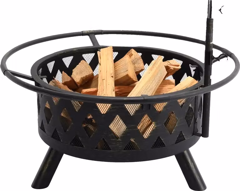 Focolare, ghisa, griglia regolabile in altezza, compatibile con carbone, superficie verniciata a polvere, 3C