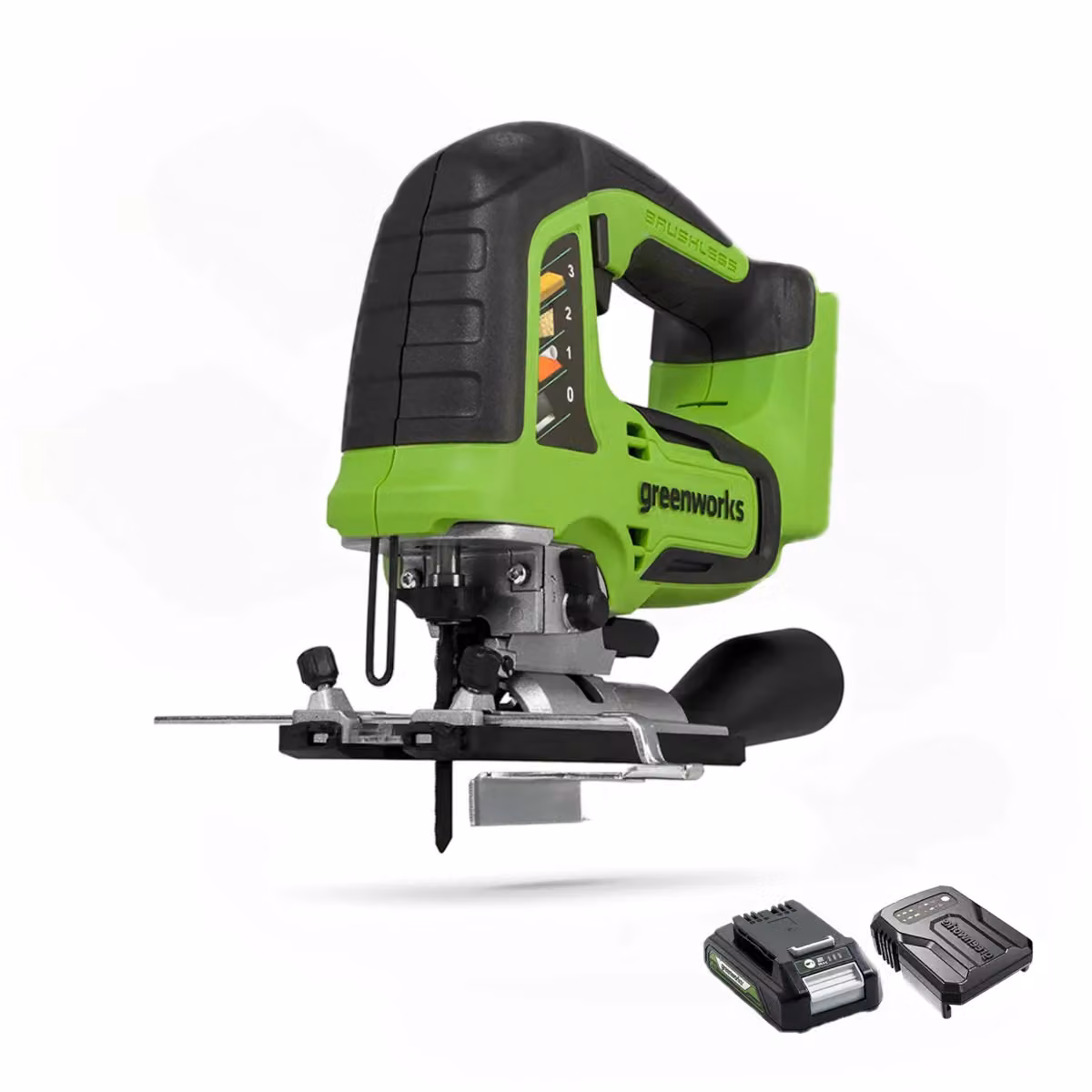 Greenworks POWERALL 24V Seghetto alternativo - Batteria 2Ah
