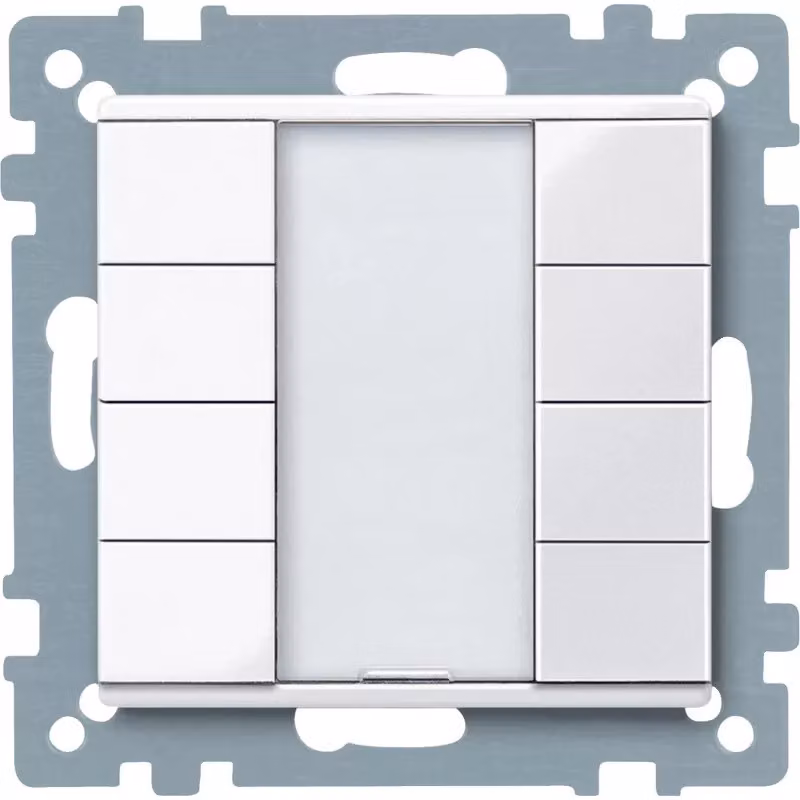 Schneider Electric Pulsante quadruplo Plus, bianco lucido, sistema M MTN617425