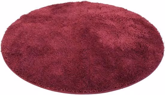 Tappetino da bagno rotondo Kinzler in microfibra rosso, Diametro: 90 cm