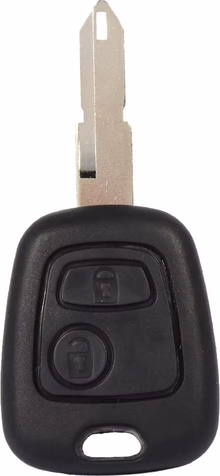 Chiave, telecomando di accesso senza chiave, portachiavi, lama vuota 2 pulsanti per Peugeot 206 Men auto