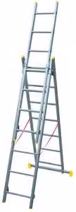 Scala Easy Three Idroweb a 3 rampe in alluminio colore argento conforme alla norma EN131 7