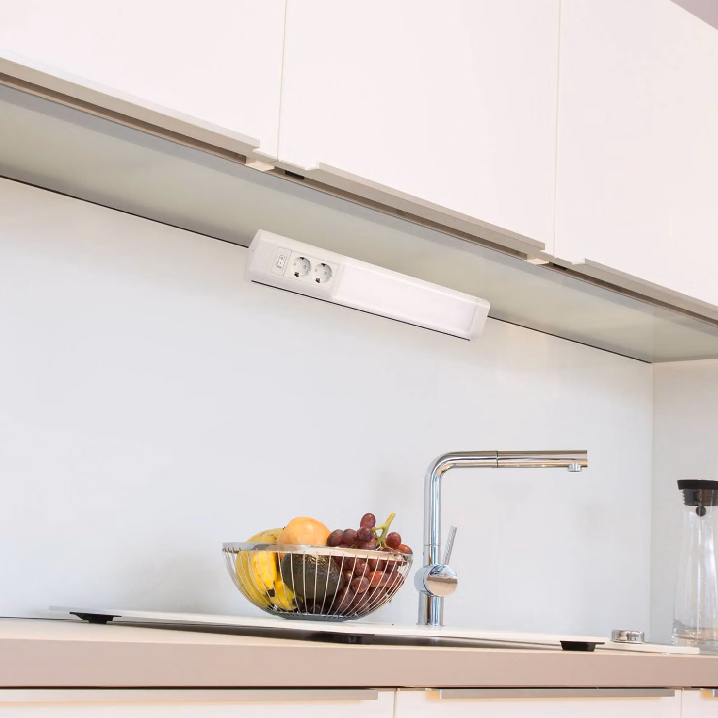 Müller-Licht Lampada LED da mobili Melo Plug dico, bianco, Bianco / Opale, Plastica, Moderno, Lampade per mobili