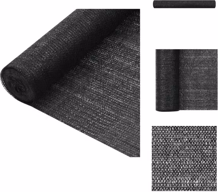 vidaXL Schermo di recinzione nero 1,2x10 m HDPE 75 g/m² - Ombrelloni e tende da sole