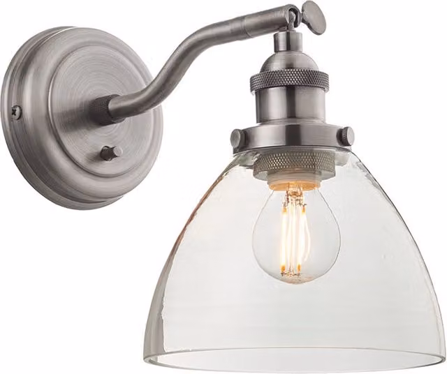 Applique retro regolabile con interruttore argento E14 Endon