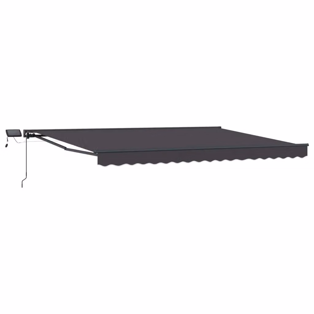 Cornice per tenda manuale Videx con LED in alluminio e poliestere, colore antracite, L: 400 cm, H: 200 cm – 2