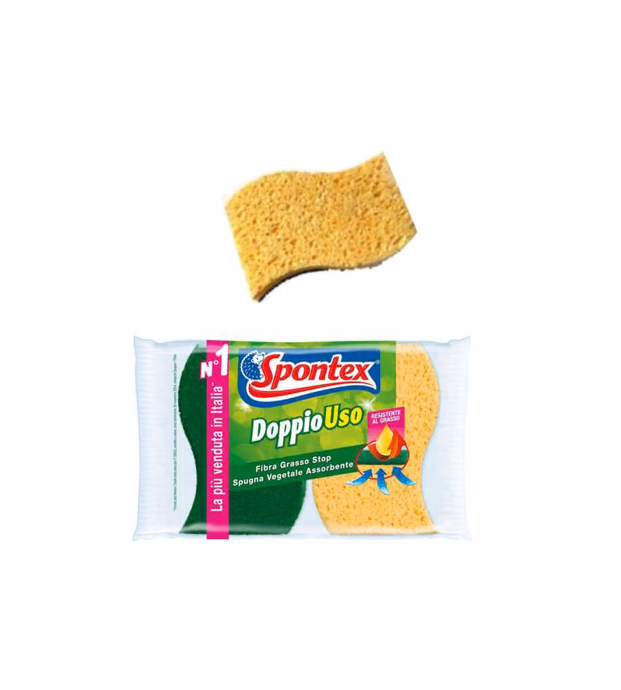 Spugna Abrasiva Verde Doppio Uso      Pz 2 Spontex