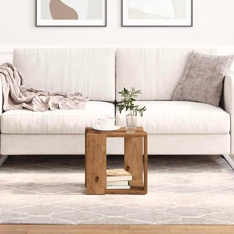 Maison Exclusive - Tavolino in legno antico 32 x 32 x 30 cm Materiale ligneo