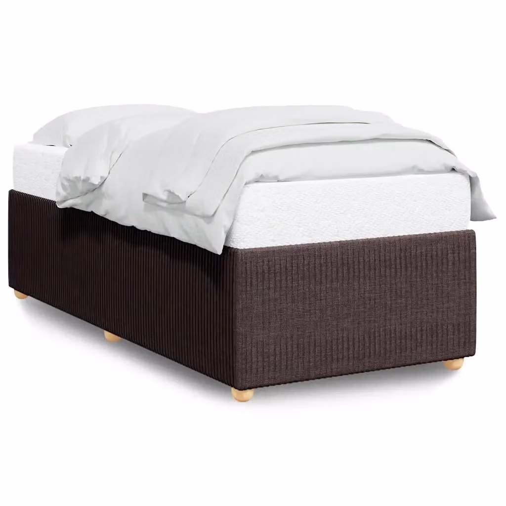 Giroletto vidaXL senza materasso in tessuto marrone scuro L/P/H: 90 x 200 cm – 2
