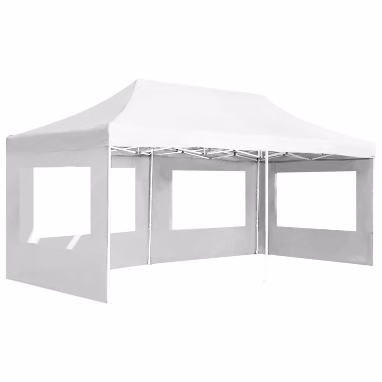 vidaXL Tenda professionale pieghevole per feste con pareti in alluminio 6×3 m Bianco